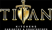 Titan Cabinetry logo in gold